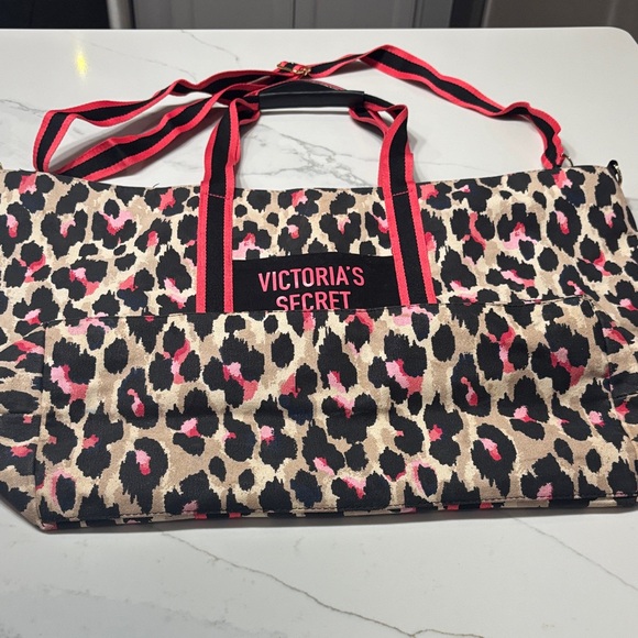 Victoria's Secret Black and Pink Leopard Tote - Picture 9 of 13